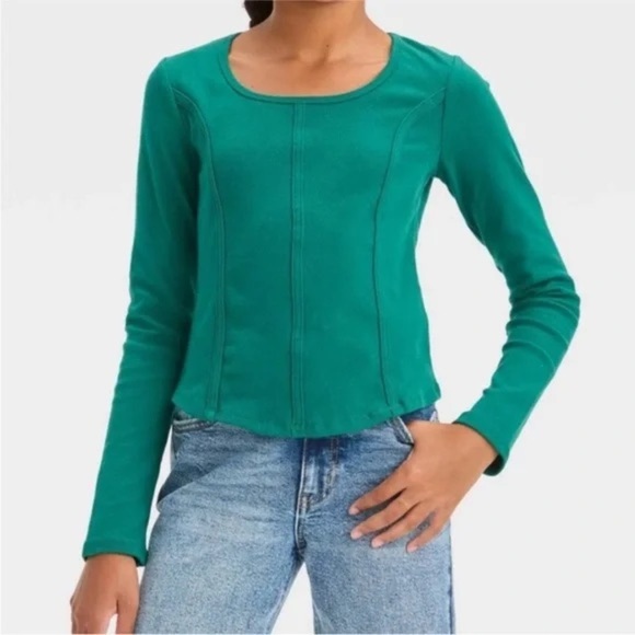 Bundle of Girls Art Class Tops, Sz Large 10/12, Pink Hearts, Green, Black Floral - Picture 2 of 14